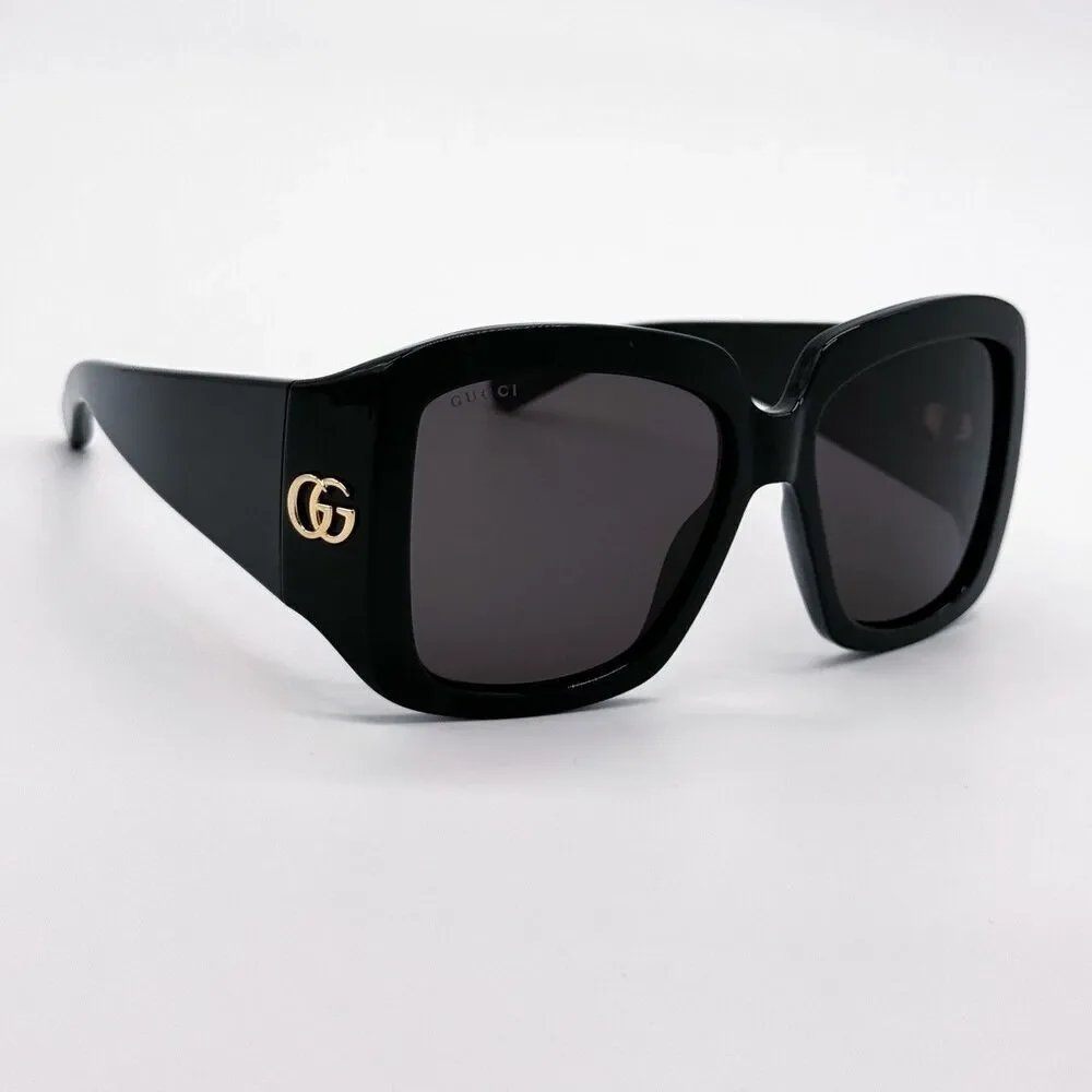 NWT Gucci GG1402S Black Oversized 55mm Sunglasses